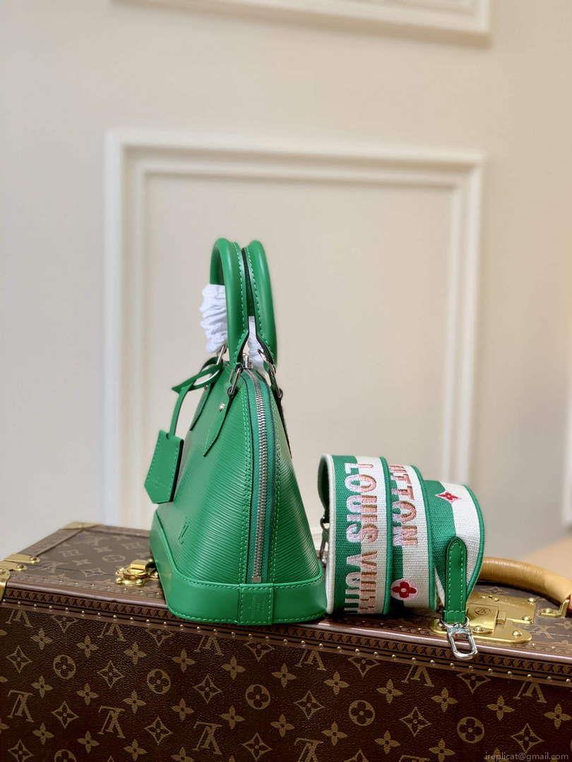 LV M59357 Louis Vuitton Alma BB Bag Serpentine Green