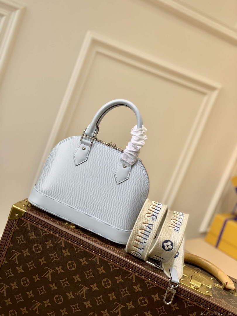 LV M59345 Louis Vuitton Alma BB Bag Blue