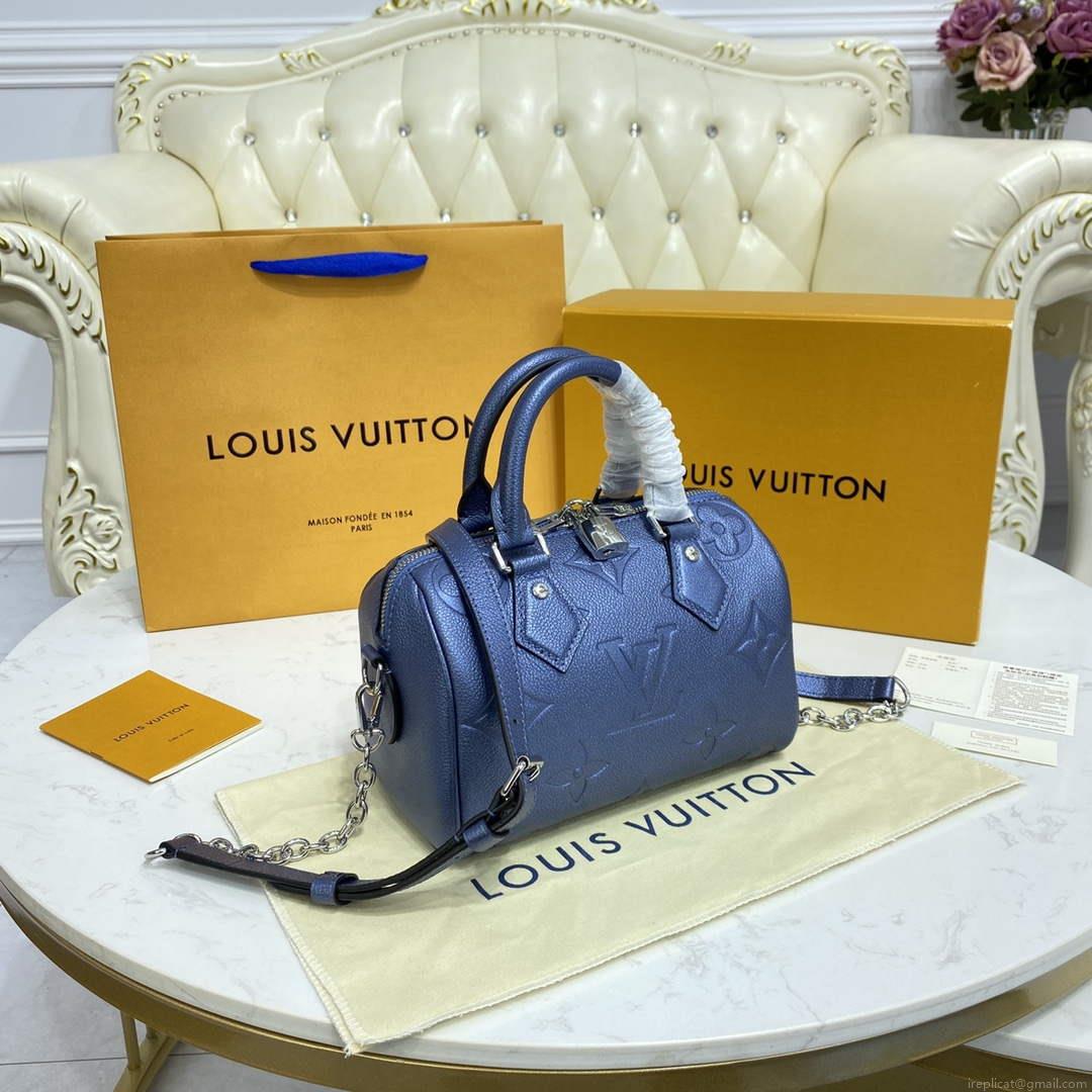 LV M58953 Louis Vuitton Speedy Bandoulière 20 Bag Blue