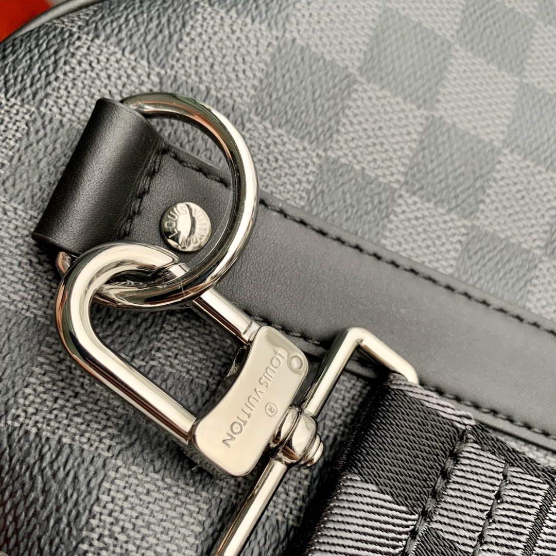 LV N40443 Louis Vuitton Keepall Bandoulière 50 Bag Black Graphite