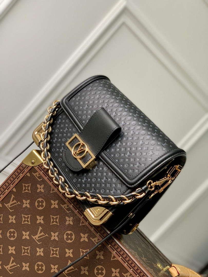 LV M22276 Louis Vuitton Dauphine MM Bag Black