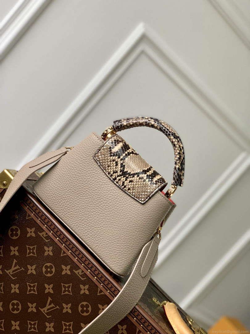 LV N80741 Louis Vuitton Capucines Mini Handbag Light coffee
