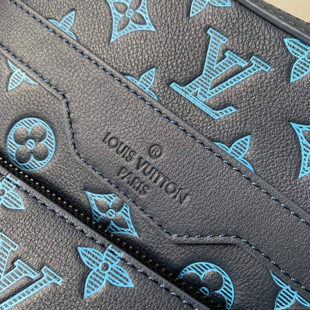 LV M46604 Louis Vuitton Trio Messenger Navy River Blue