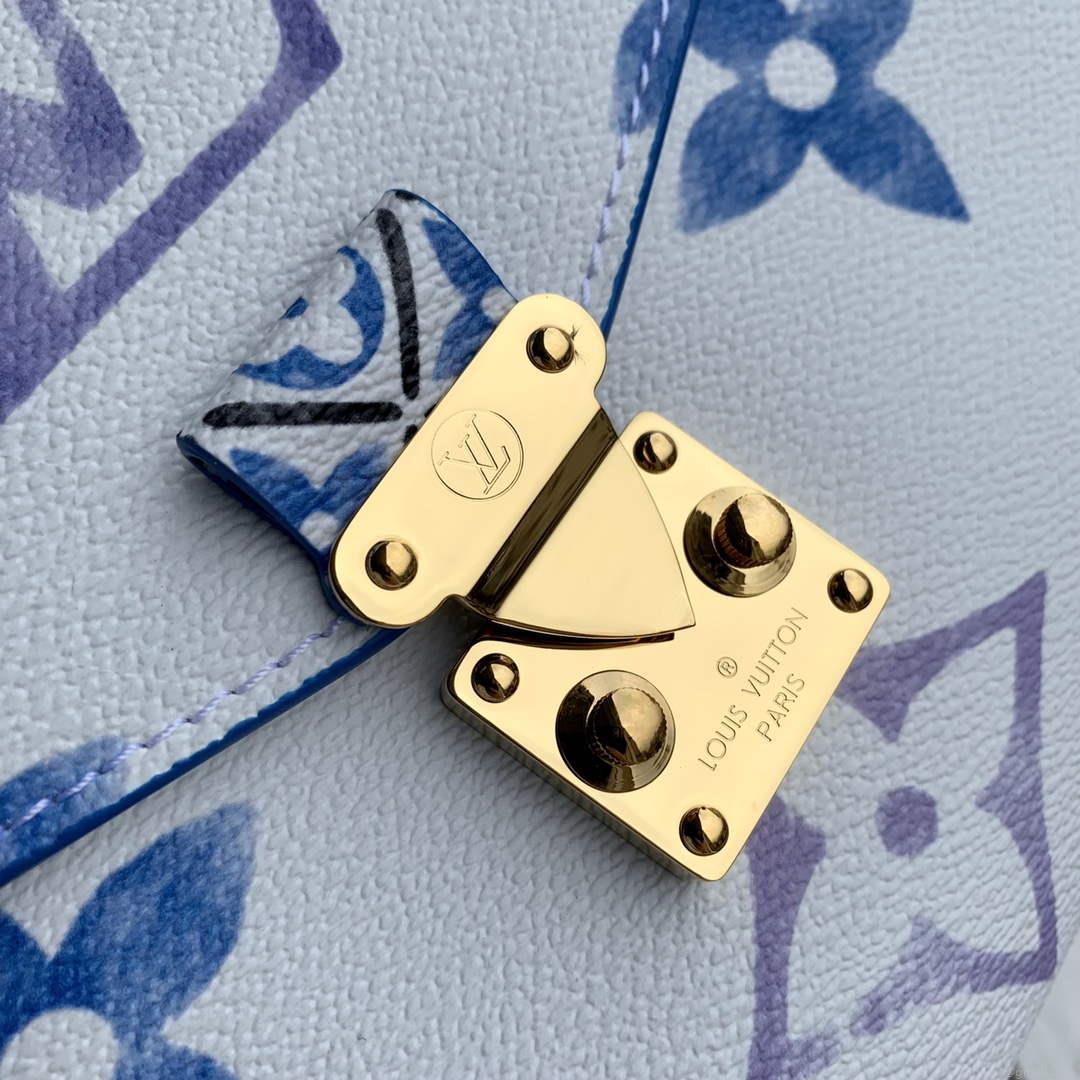 LV M23055 Louis Vuitton Pochette Métis MM Handbag Blue