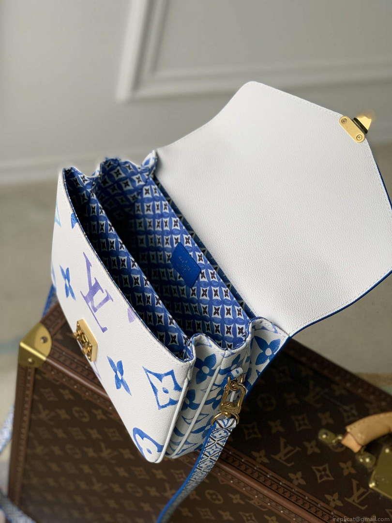LV M23055 Louis Vuitton Pochette Métis MM Handbag Blue