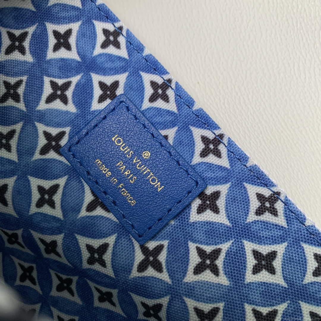 LV M23055 Louis Vuitton Pochette Métis MM Handbag Blue