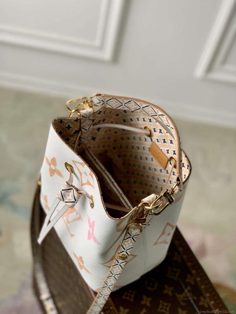 LV M22985 Louis Vuitton Néonoé BB Bucket Bag Beige