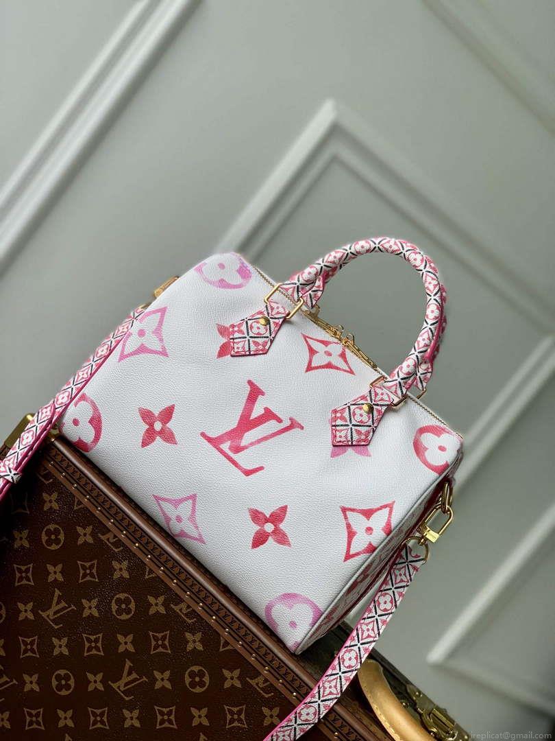 LV M23073 Louis Vuitton Speedy Bandoulière 25 Handbag Pink