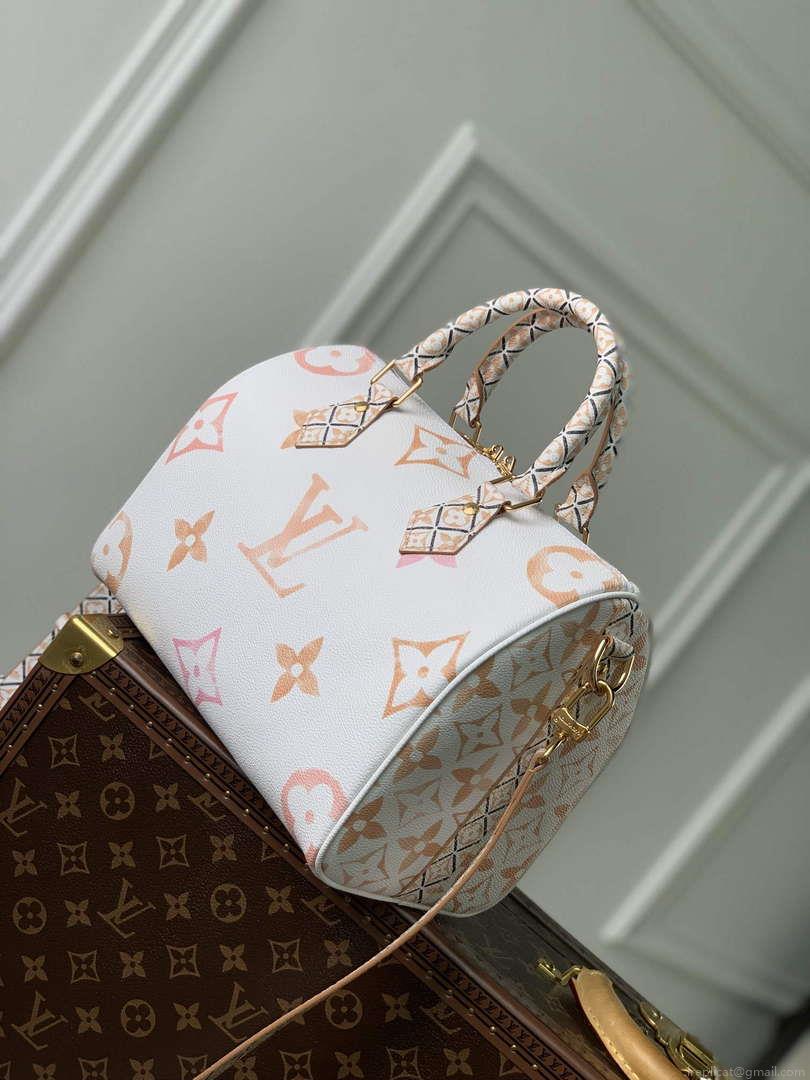LV M22987 Louis Vuitton Speedy Bandoulière 25 Handbag Beige