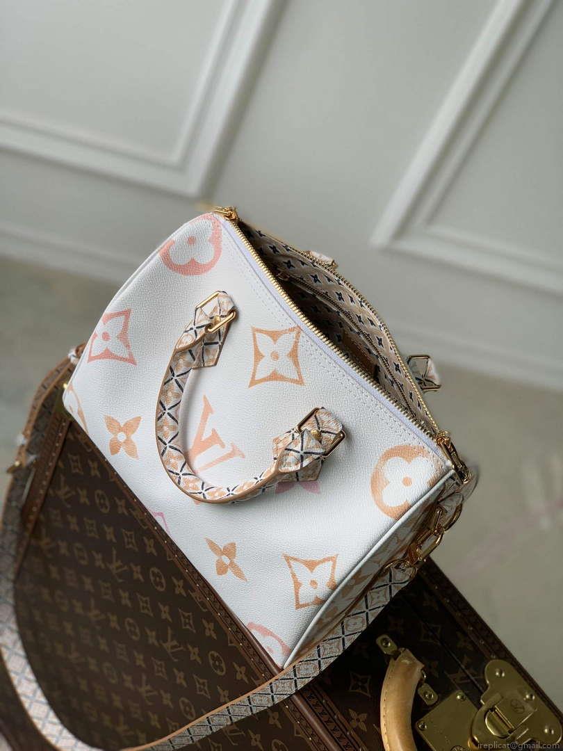 LV M22987 Louis Vuitton Speedy Bandoulière 25 Handbag Beige