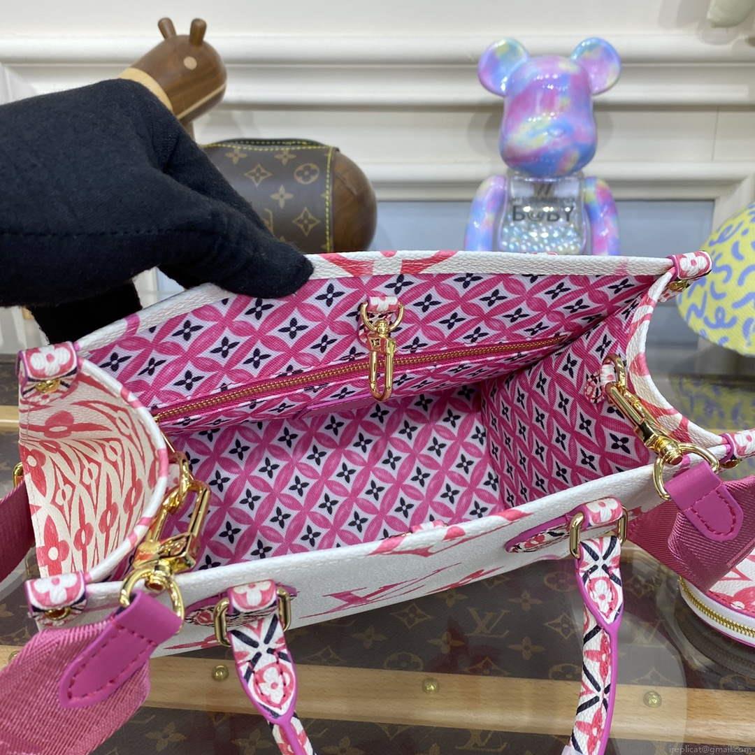 LV M22976 Louis Vuitton OnTheGo PM Handbag Pink
