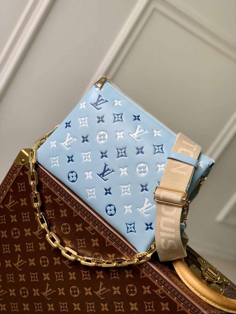 LV M22953 Louis Vuitton Coussin PM Tricolor Bag Blue