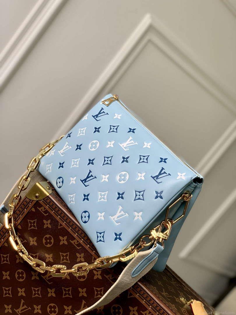 LV M22953 Louis Vuitton Coussin PM Tricolor Bag Blue