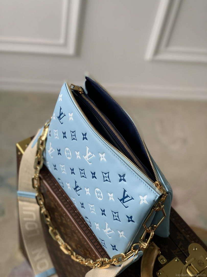 LV M22953 Louis Vuitton Coussin PM Tricolor Bag Blue