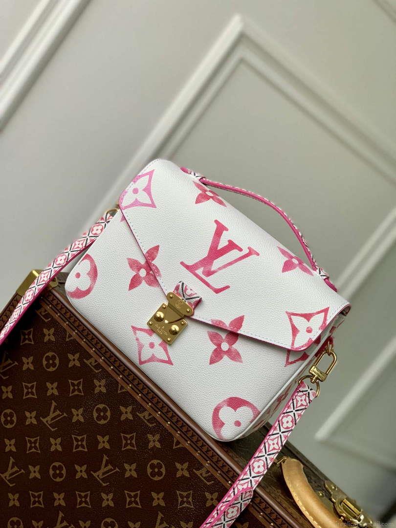 LV M23055 Louis Vuitton Pochette Métis MM Handbag Pink