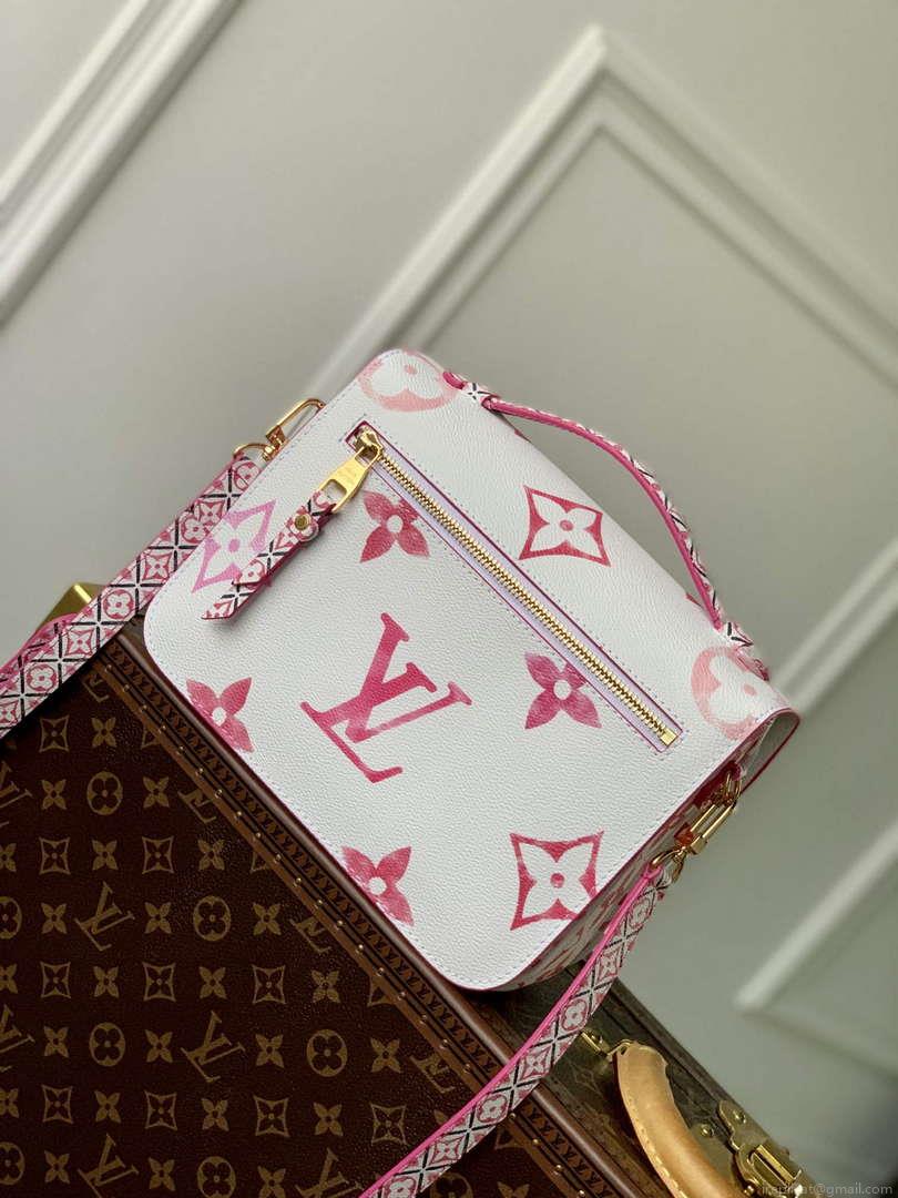 LV M23055 Louis Vuitton Pochette Métis MM Handbag Pink
