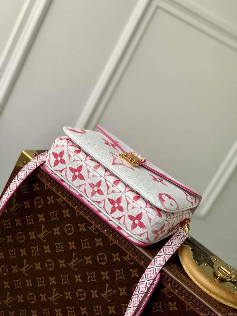 LV M23055 Louis Vuitton Pochette Métis MM Handbag Pink