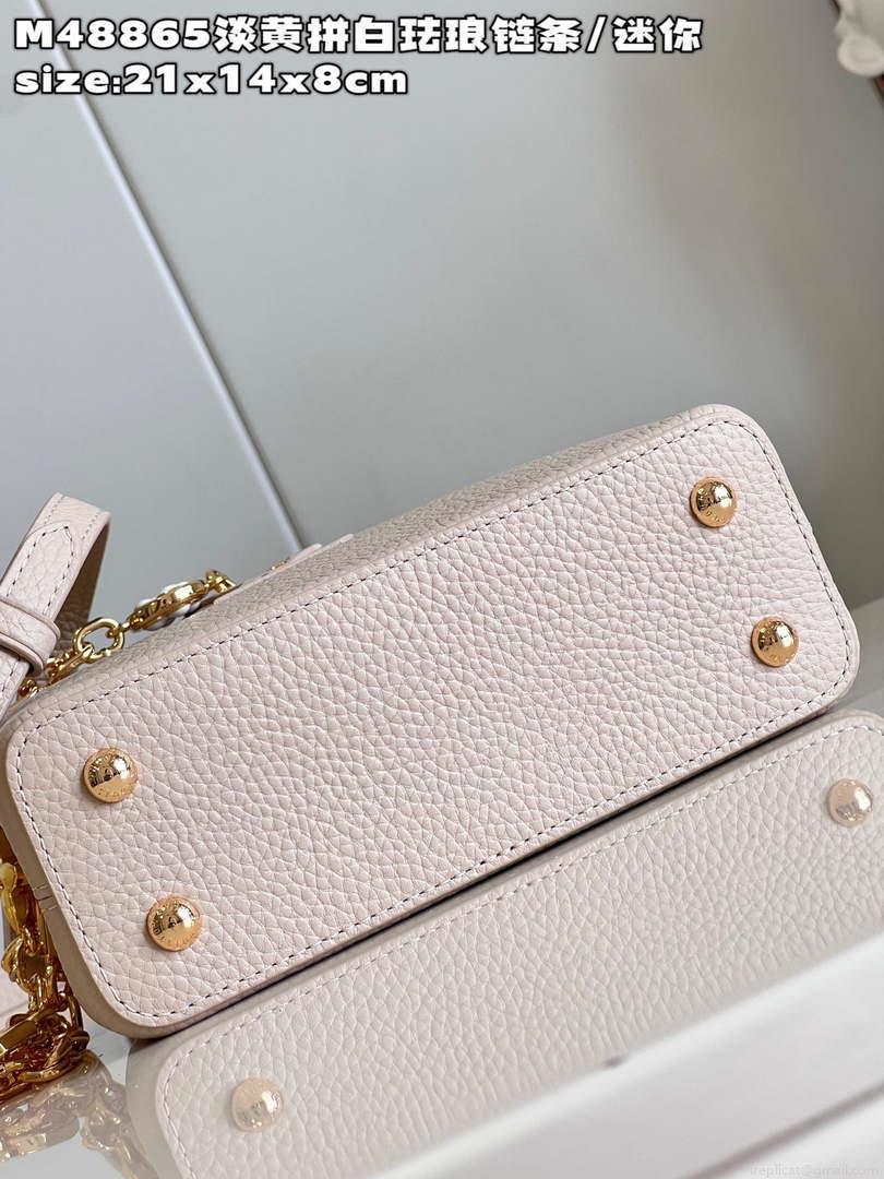 LV M22514 Louis Vuitton Capucines BB Bag Crame Beige