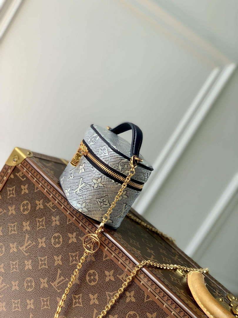 LV M82467 Louis Vuitton Micro Vanity Miniature Bag Blue