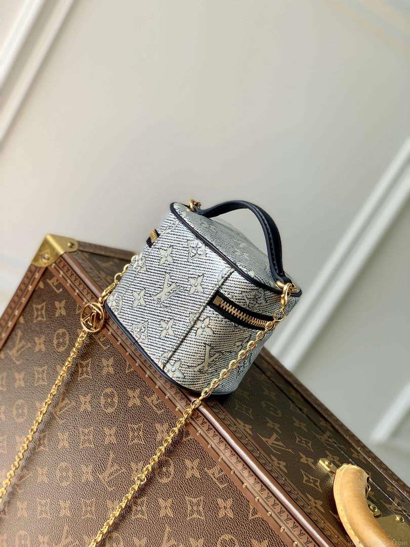 LV M82467 Louis Vuitton Micro Vanity Miniature Bag Blue