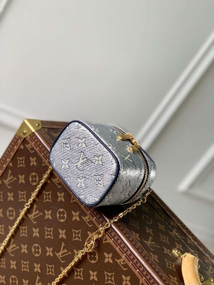LV M82467 Louis Vuitton Micro Vanity Miniature Bag Blue