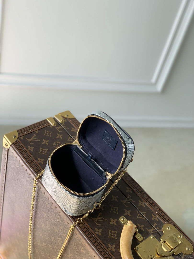 LV M82467 Louis Vuitton Micro Vanity Miniature Bag Blue