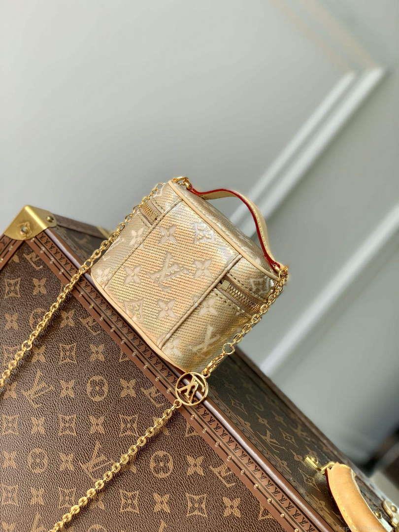 LV M22920 Louis Vuitton Micro Vanity Miniature Bag Beige