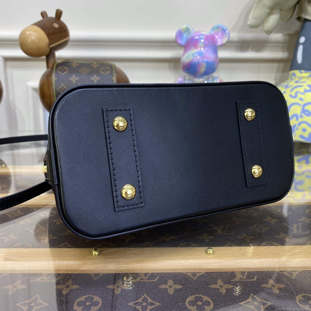 LV M22878 Louis Vuitton Alma BB Handbag Black