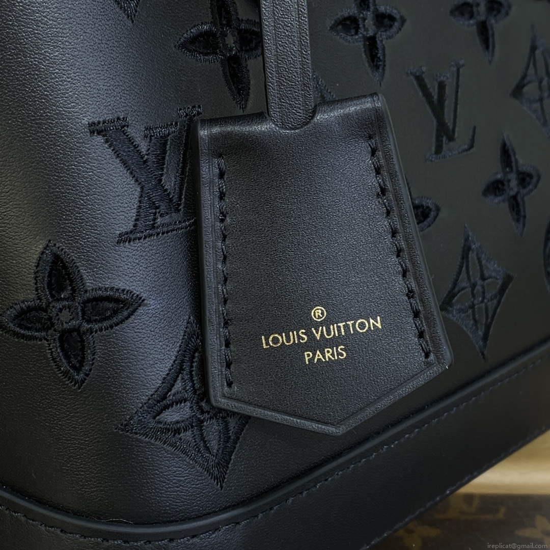 LV M22878 Louis Vuitton Alma BB Handbag Black