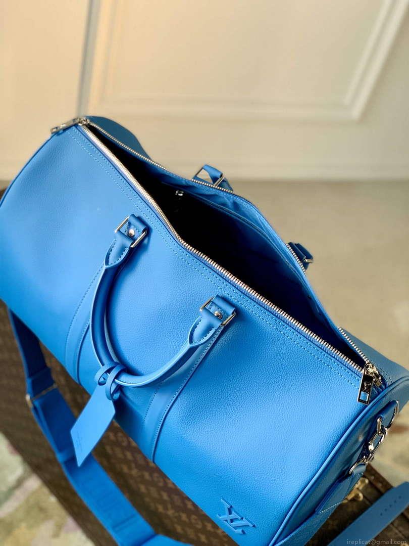 LV M22609 Louis Vuitton Keepall Bandoulière 50 Bag Blue