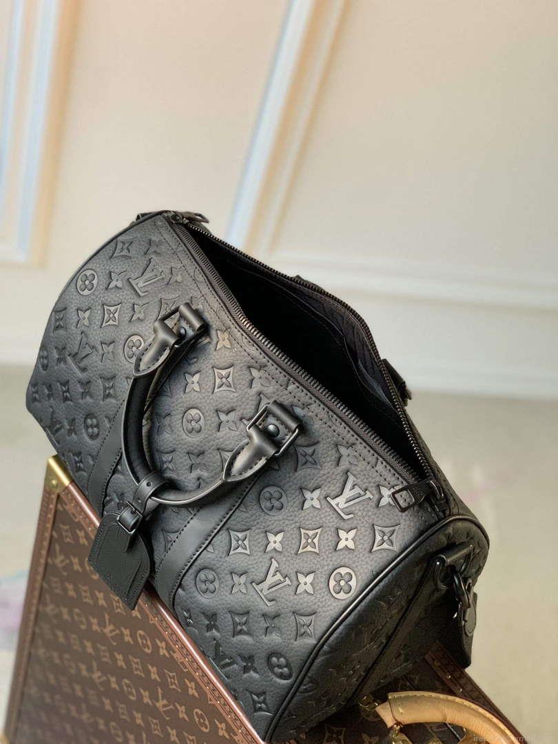 LV M22765 Louis Vuitton Keepall Bandoulière 35 Bag Black