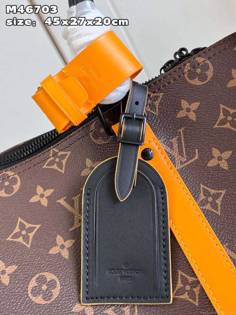 LV M46703 Louis Vuitton Keepall Bandoulière 45 Bag Radiant Sun