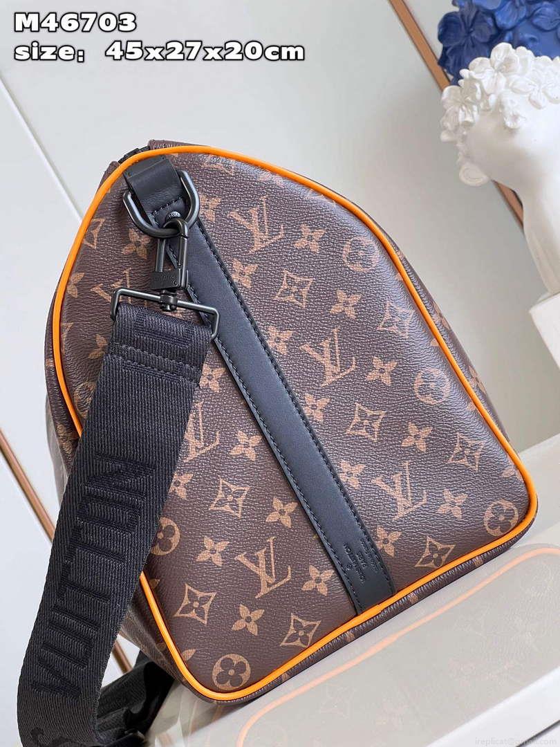 LV M46703 Louis Vuitton Keepall Bandoulière 45 Bag Radiant Sun