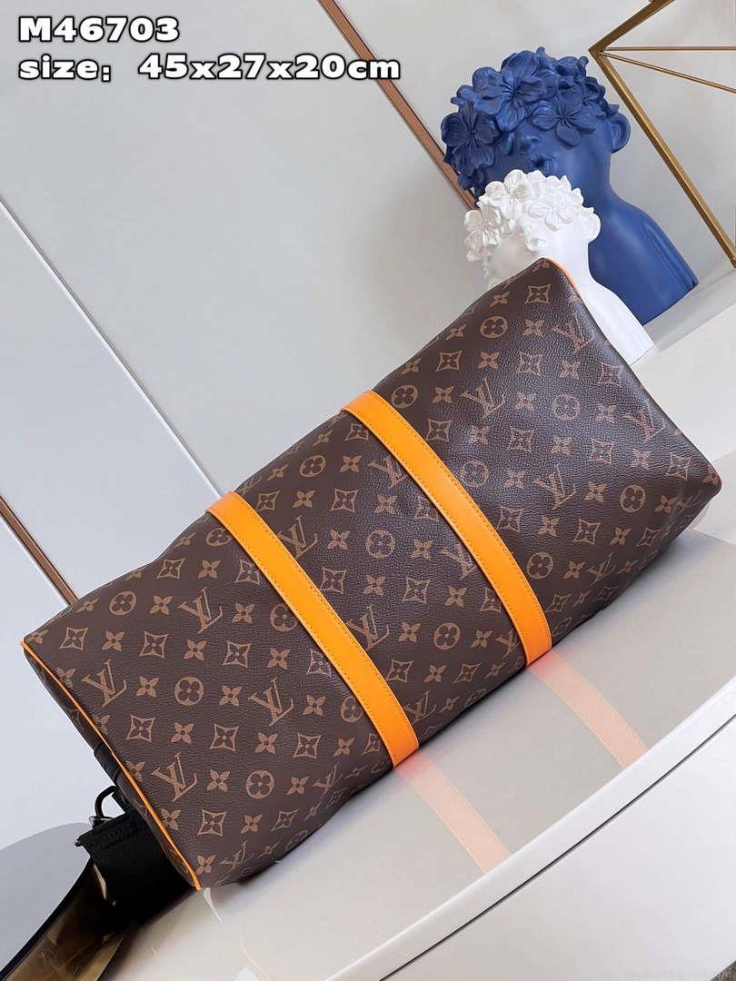 LV M46703 Louis Vuitton Keepall Bandoulière 45 Bag Radiant Sun