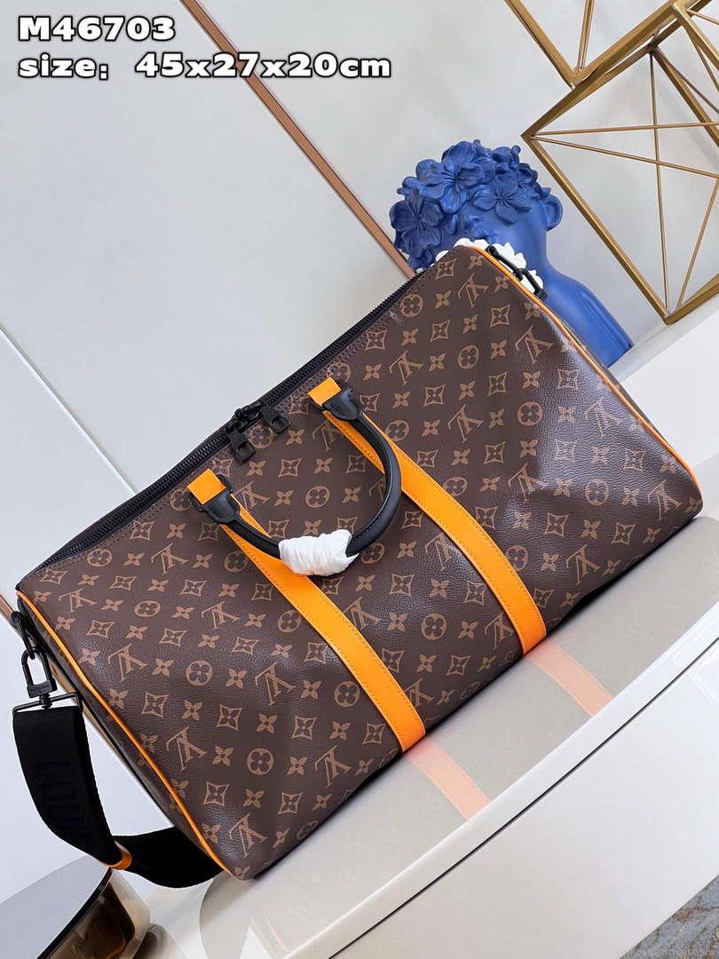 LV M46703 Louis Vuitton Keepall Bandoulière 45 Bag Radiant Sun