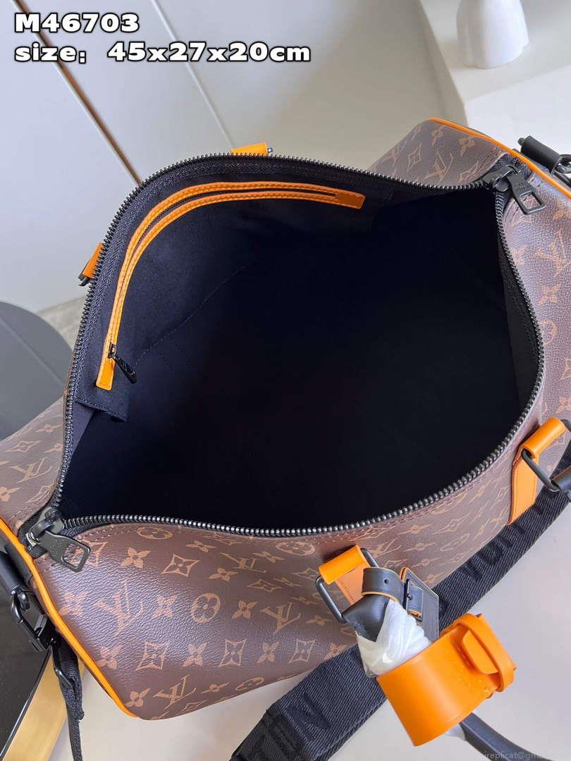 LV M46703 Louis Vuitton Keepall Bandoulière 45 Bag Radiant Sun