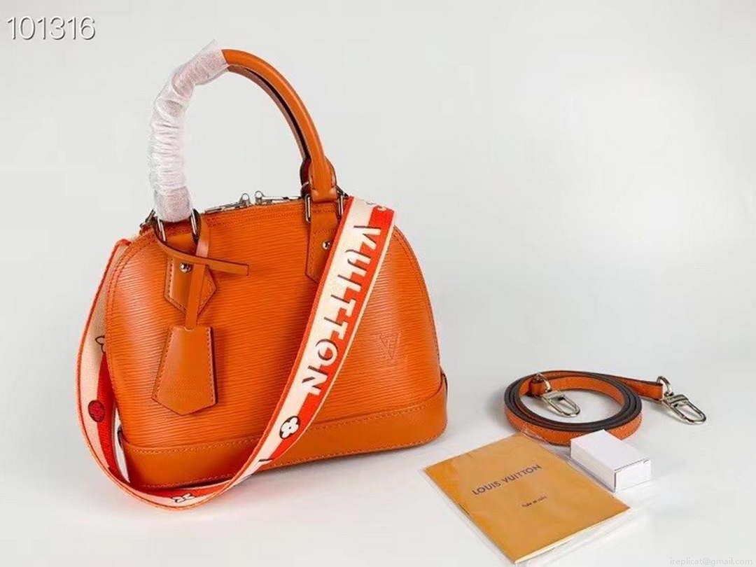 LV M59217 Louis Vuitton Alma BB Epi Handbag Orange