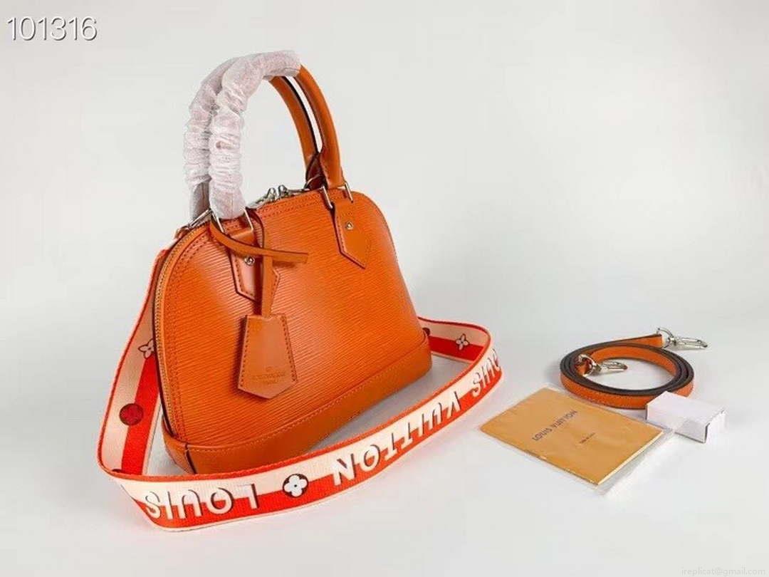 LV M59217 Louis Vuitton Alma BB Epi Handbag Orange