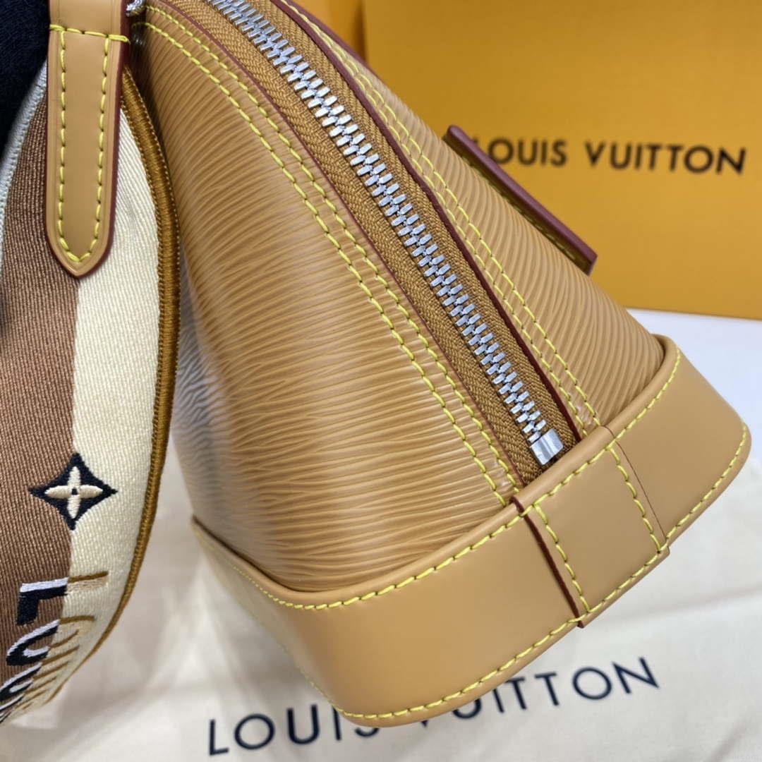 LV M57540 Louis Vuitton Alma BB Epi Handbag Caramel