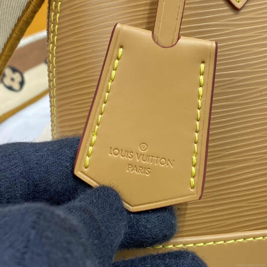 LV M57540 Louis Vuitton Alma BB Epi Handbag Caramel