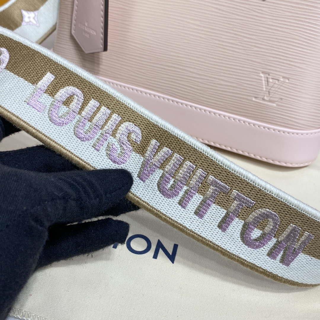 LV Louis Vuitton Alma BB Epi Handbag M40302 Nude with beige and Gray