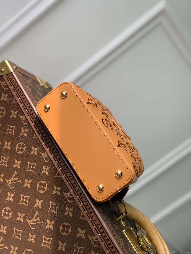 LV M22863 Louis Vuitton Capucines Mini Handbag Saffron Yellow