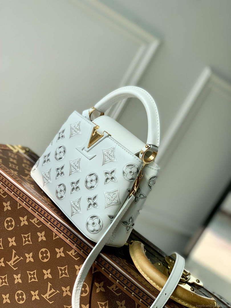 LV M22863 Louis Vuitton Capucines Mini Handbag White