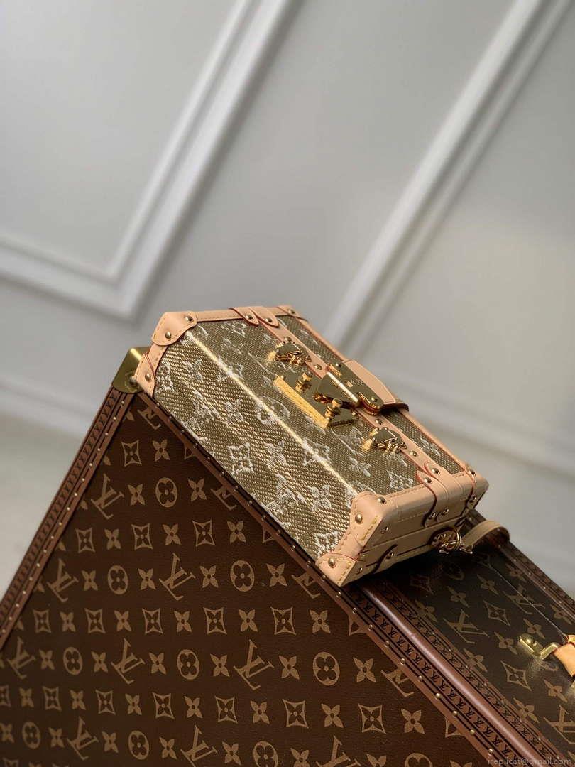 LV M22882 Louis Vuitton Petite Malle Handbag Beige