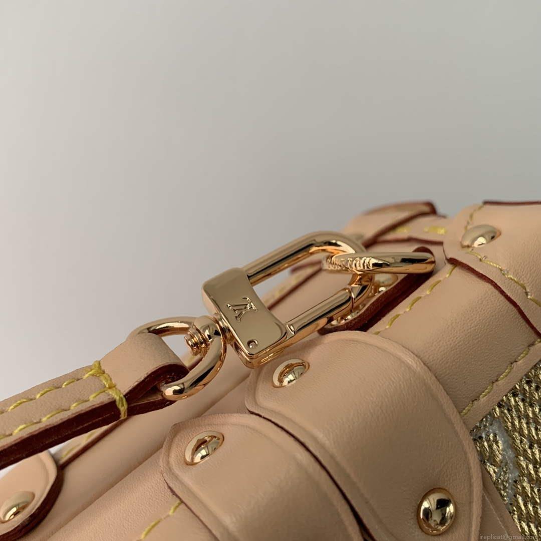 LV M22882 Louis Vuitton Petite Malle Handbag Beige