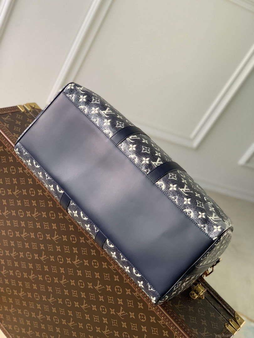 LV M22923 Louis Vuitton Keepall Bandoulière 45 Bag Blue