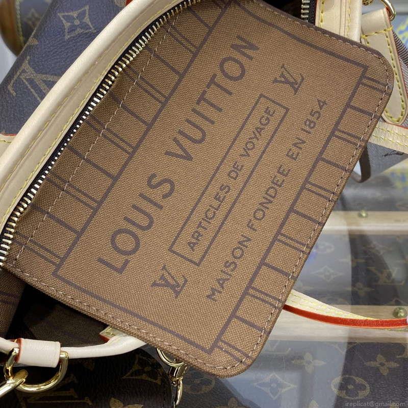 LV M46705 Louis Vuitton Neverfull BB Handbag Beige