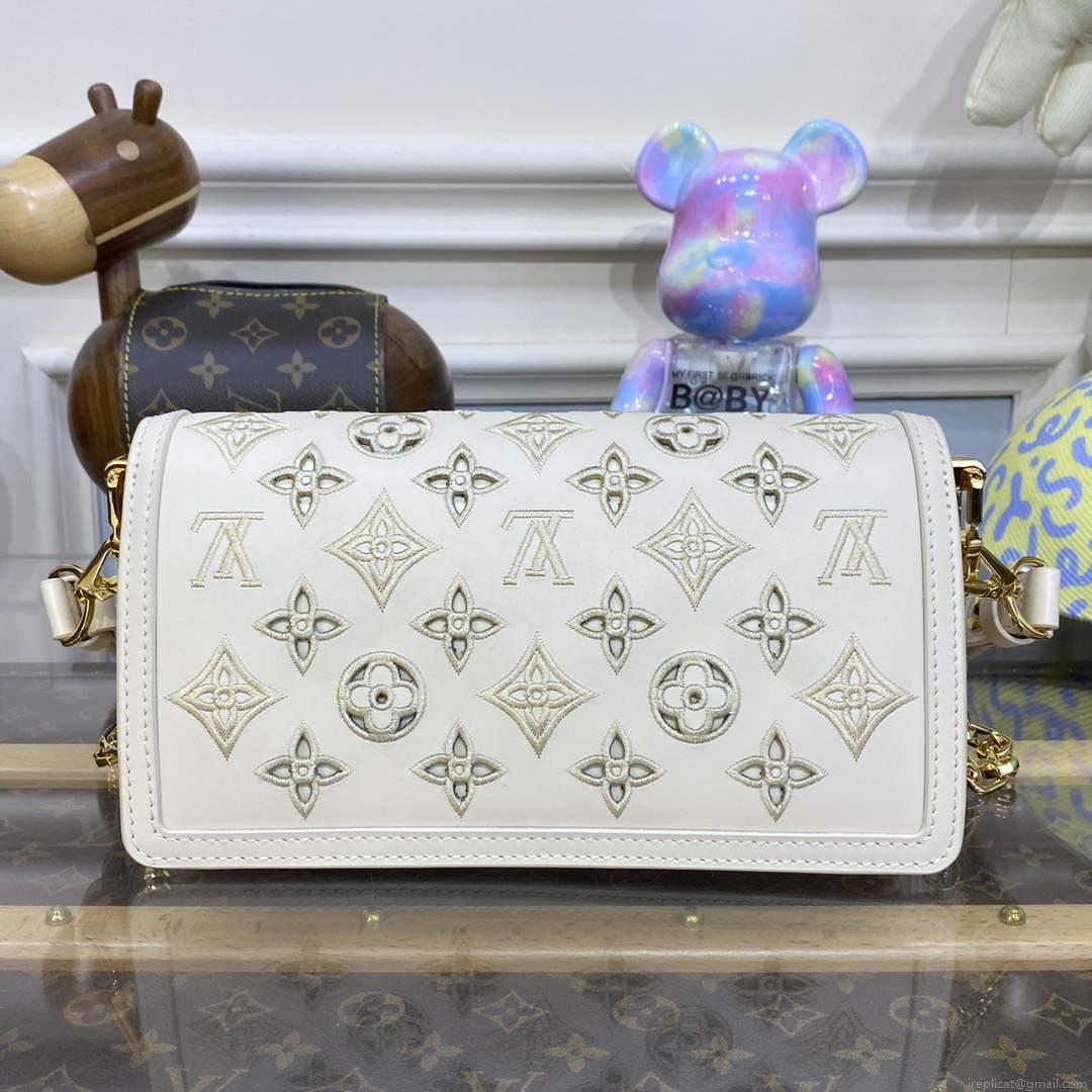 LV M22955 Louis Vuitton Dauphine East West Handbag Beige