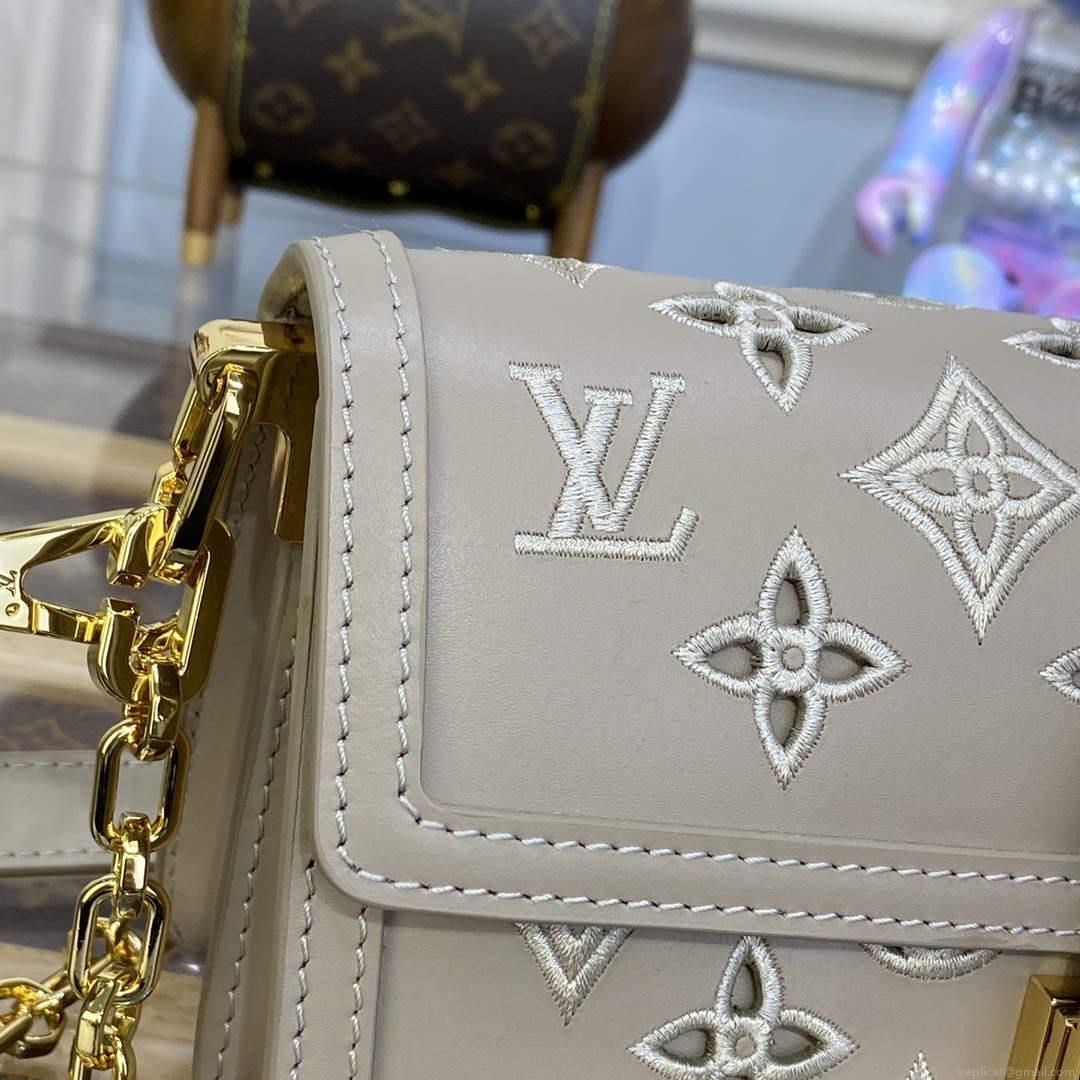 LV M22955 Louis Vuitton Dauphine East West Handbag Khaki