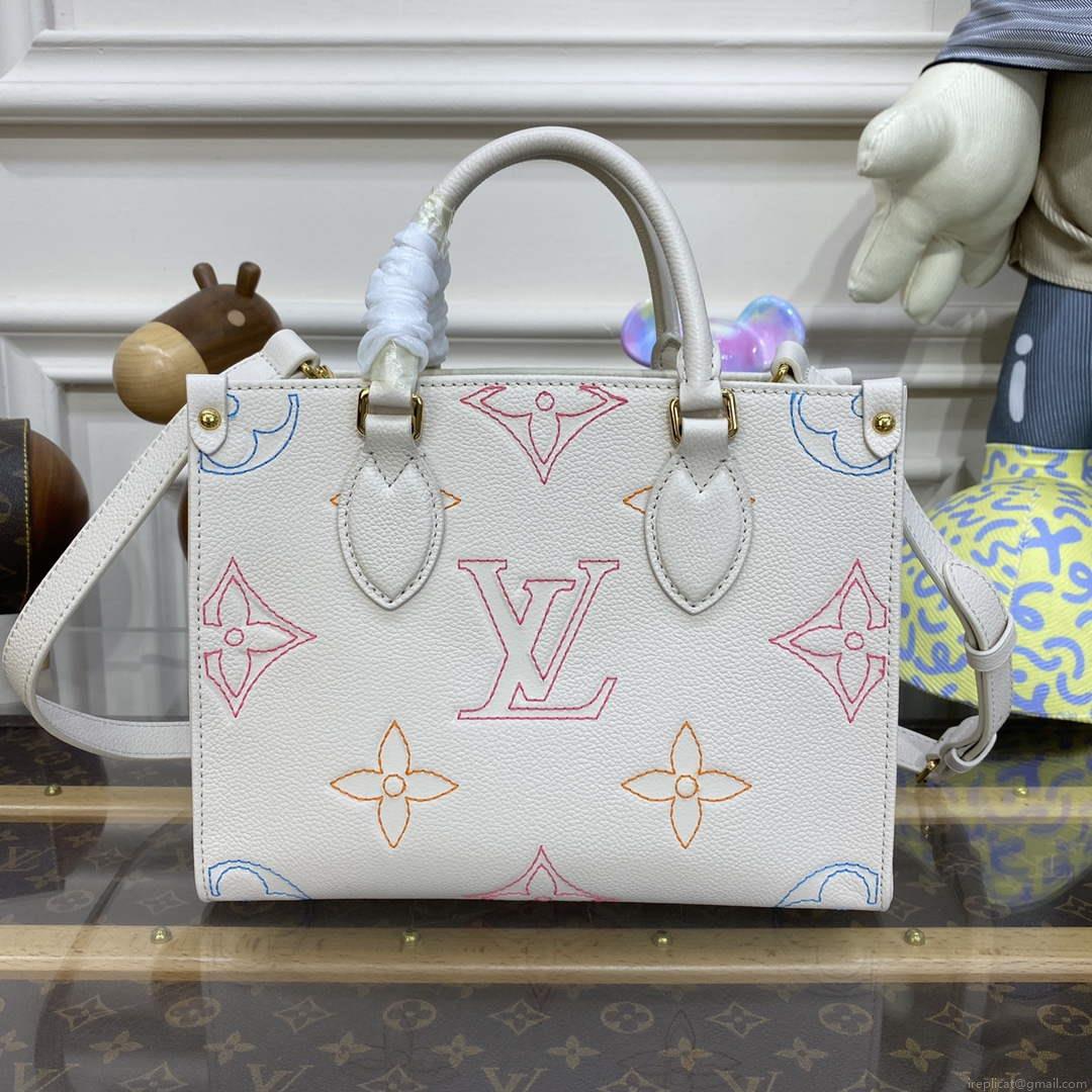 LV M46629 Louis Vuitton OnTheGo PM Handbag Beige